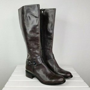 Via Spiga Womens Riding Boots Size 6.5 Brown Knee
